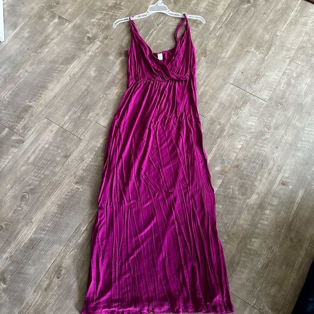 Old Navy Wine Colored Spaghetti Strap Maxi Dress (xs)